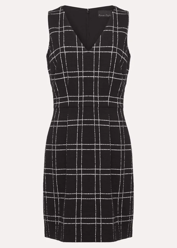 Women Phase Eight Dresses Gemma Checked Pinafore Mini Dress