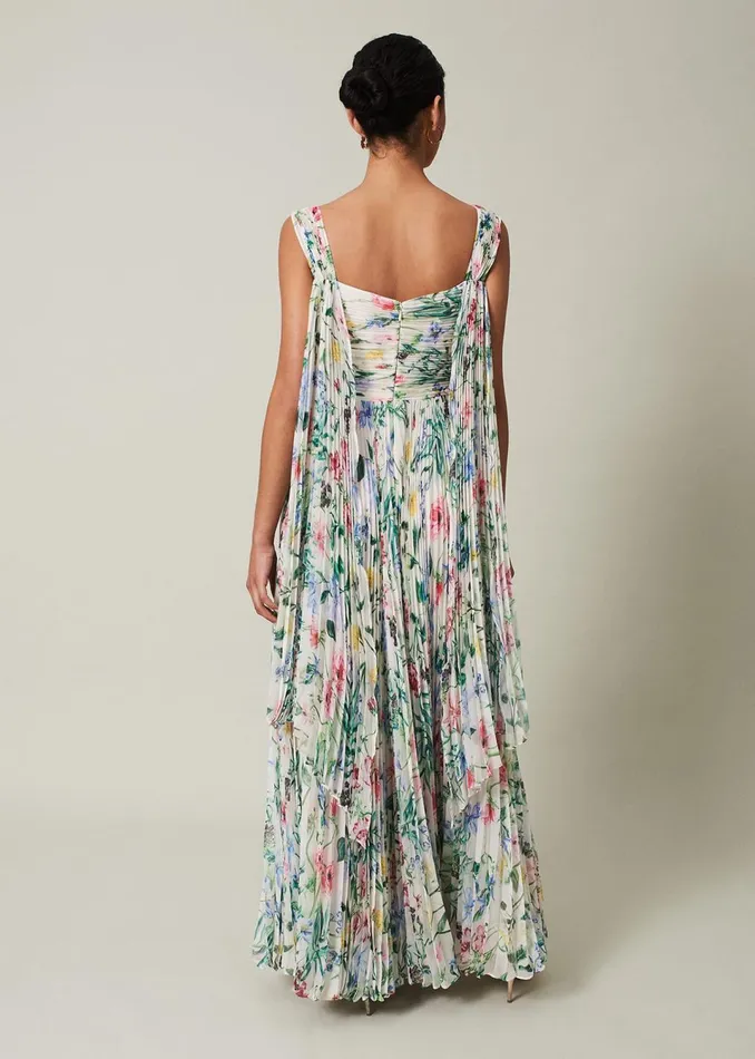 Women Phase Eight Dresses Gretel Floral Pleated Maxi Dress