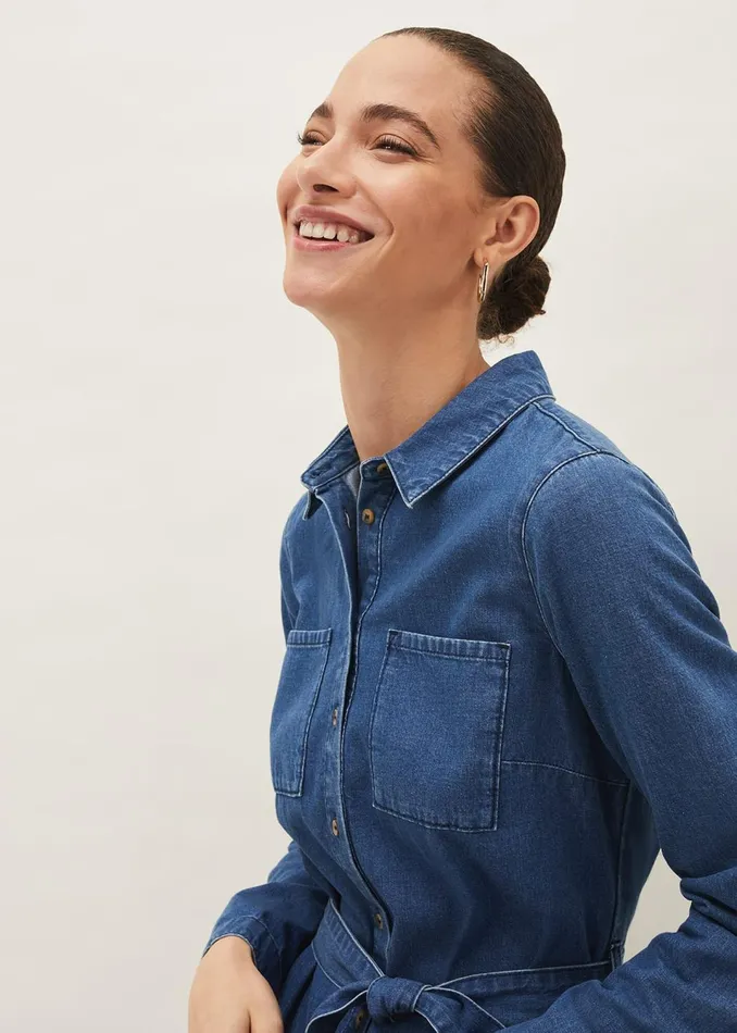 Women Phase Eight Dresses Hettie Denim Midi Dress