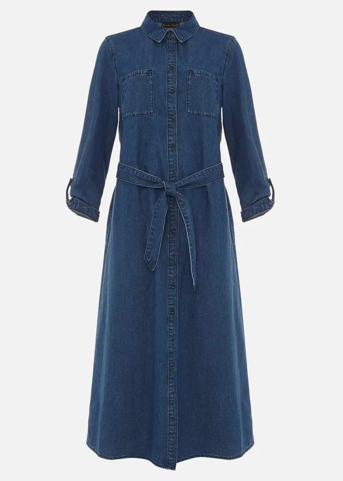 Women Phase Eight Dresses Hettie Denim Midi Dress