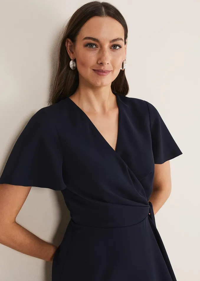 Women Phase Eight Dresses Julissa Ruffle Wrap Midi Dress