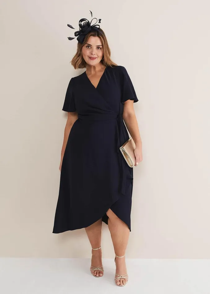 Women Phase Eight Dresses Julissa Ruffle Wrap Midi Dress