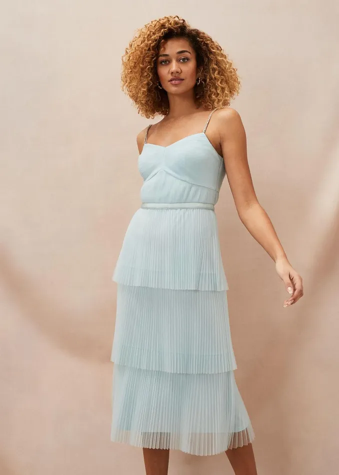Women Phase Eight Dresses Kaia Pleated Tulle Midi Dress