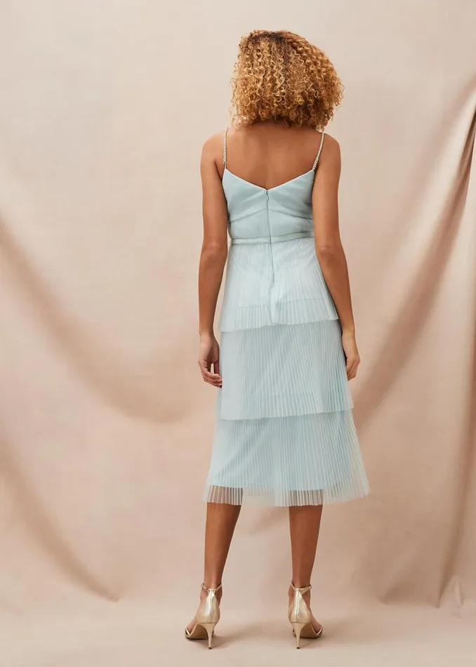 Women Phase Eight Dresses Kaia Pleated Tulle Midi Dress