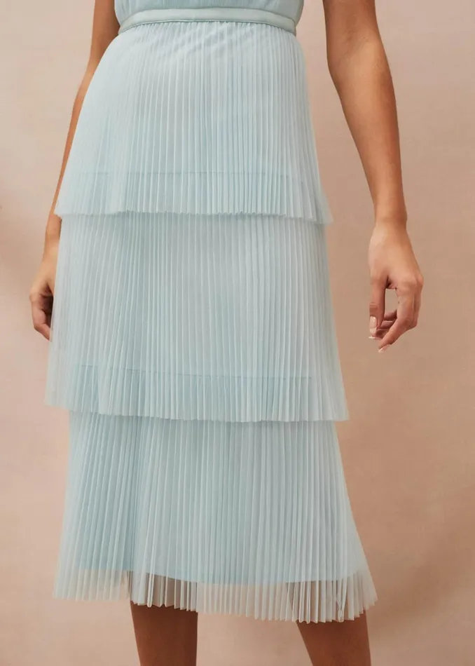 Women Phase Eight Dresses Kaia Pleated Tulle Midi Dress