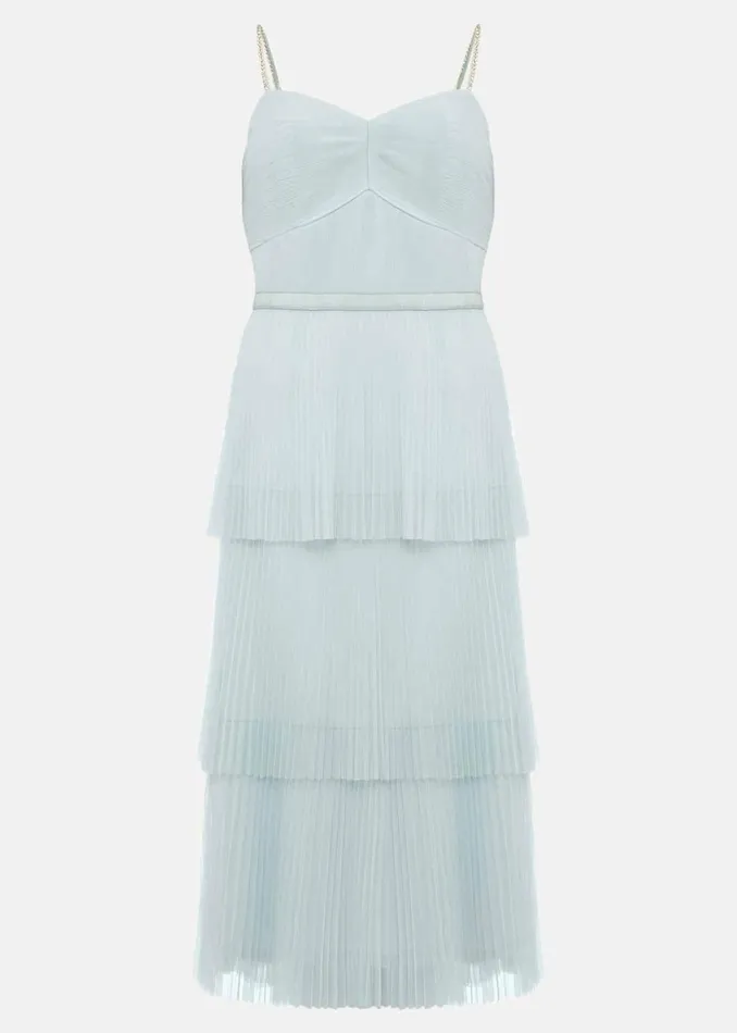 Women Phase Eight Dresses Kaia Pleated Tulle Midi Dress