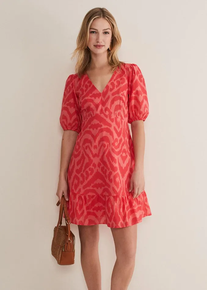 Women Phase Eight Dresses Krystal Cotton Abstract Mini Dress