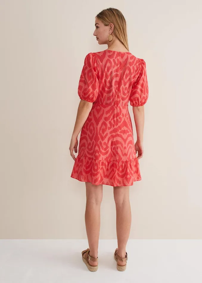 Women Phase Eight Dresses Krystal Cotton Abstract Mini Dress