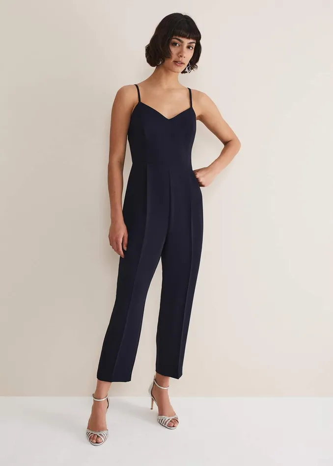 Women Phase Eight Dresses Leonora Chiffon Overlay Jumpsuit