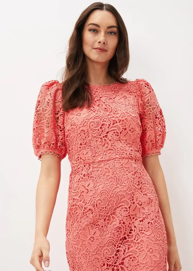 Women Phase Eight Dresses Lidia Guipure Lace Fishtail Dress