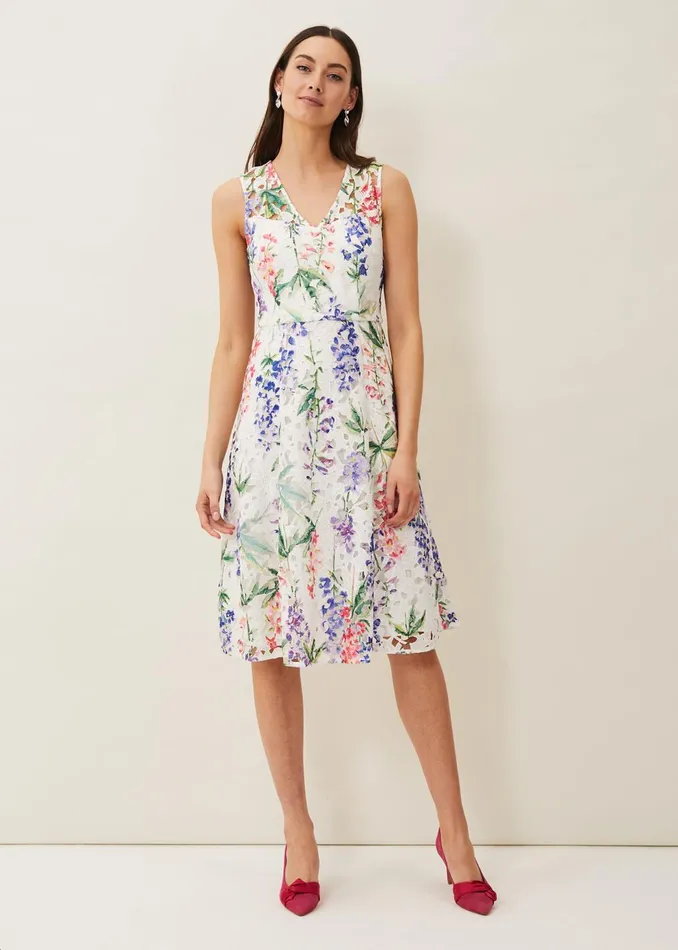 Women Phase Eight Dresses Lonnie Floral Fit And Flare Dress