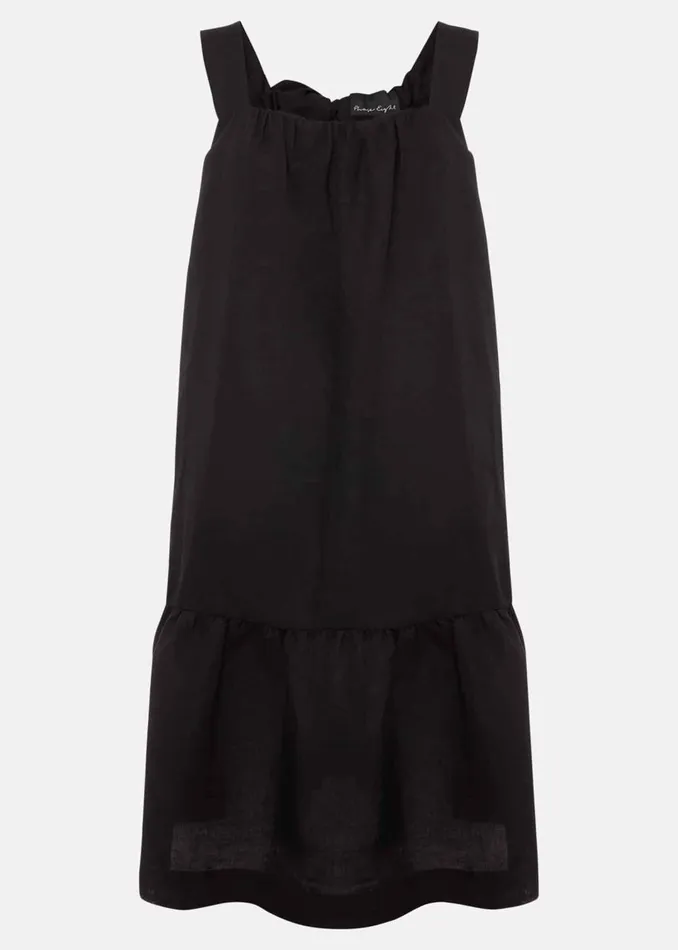 Women Phase Eight Dresses Mandy Strappy Linen Bow Back Swing Dress