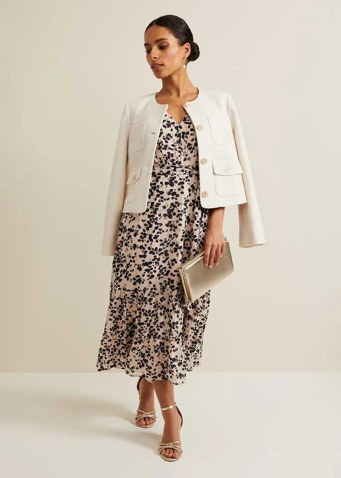 Women Phase Eight Dresses Petite Amy Floral Midi Dress