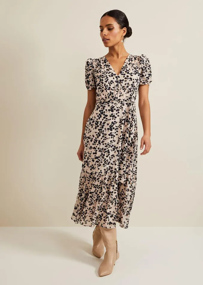 Women Phase Eight Dresses Petite Amy Floral Midi Dress