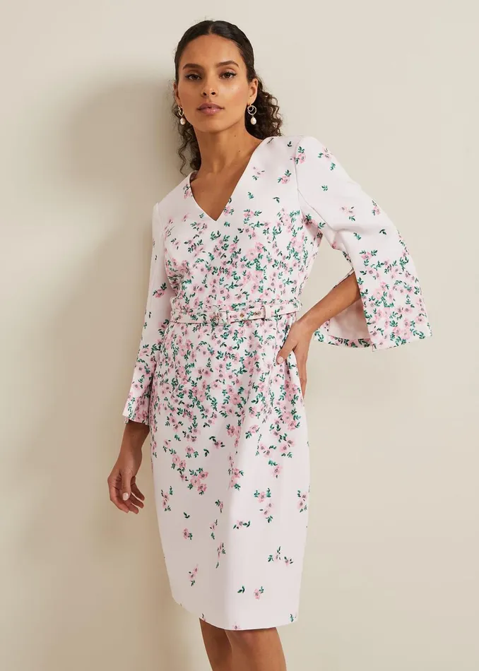 Women Phase Eight Dresses Petite Giovanna Floral Belted Dress