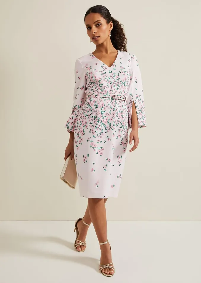 Women Phase Eight Dresses Petite Giovanna Floral Belted Dress