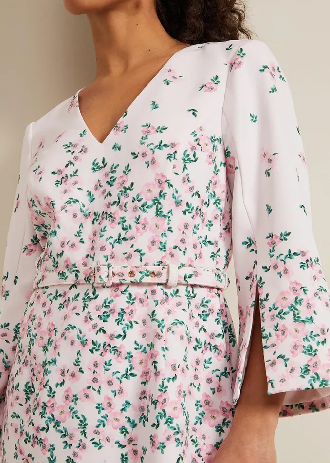 Women Phase Eight Dresses Petite Giovanna Floral Belted Dress