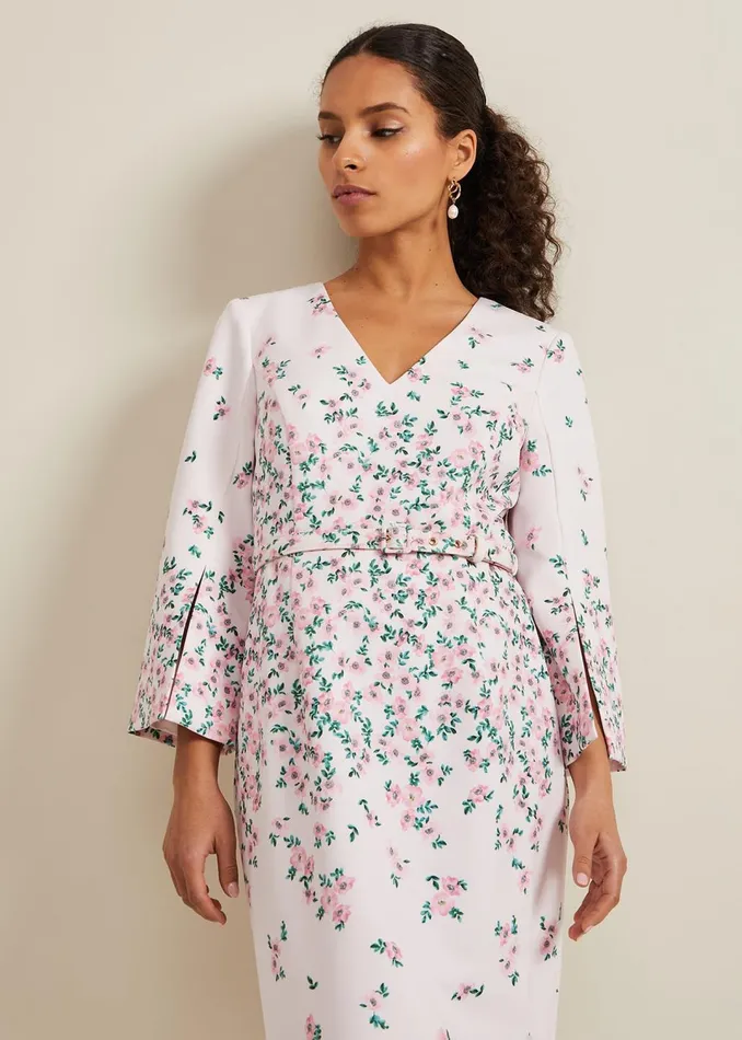 Women Phase Eight Dresses Petite Giovanna Floral Belted Dress