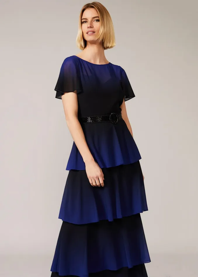 Women Phase Eight Dresses Rosalie Dipdye Tiered Dress