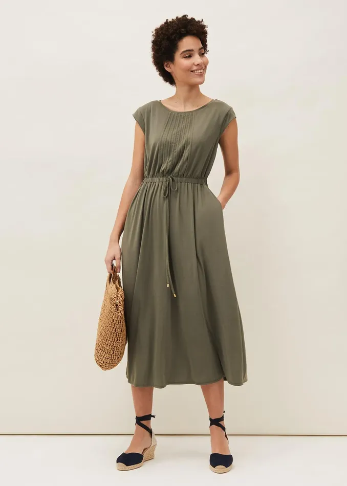 Women Phase Eight Dresses Rosanna Pintuck Jersey Dress