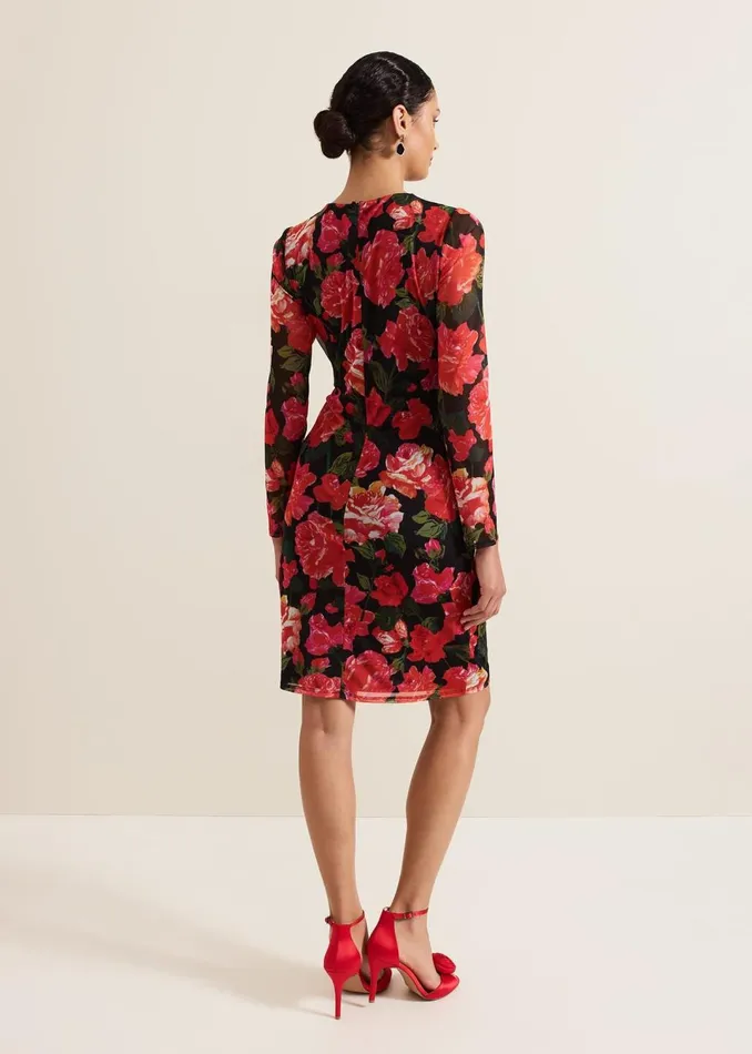 Women Phase Eight Dresses Roshni Mesh Floral Midi Dress