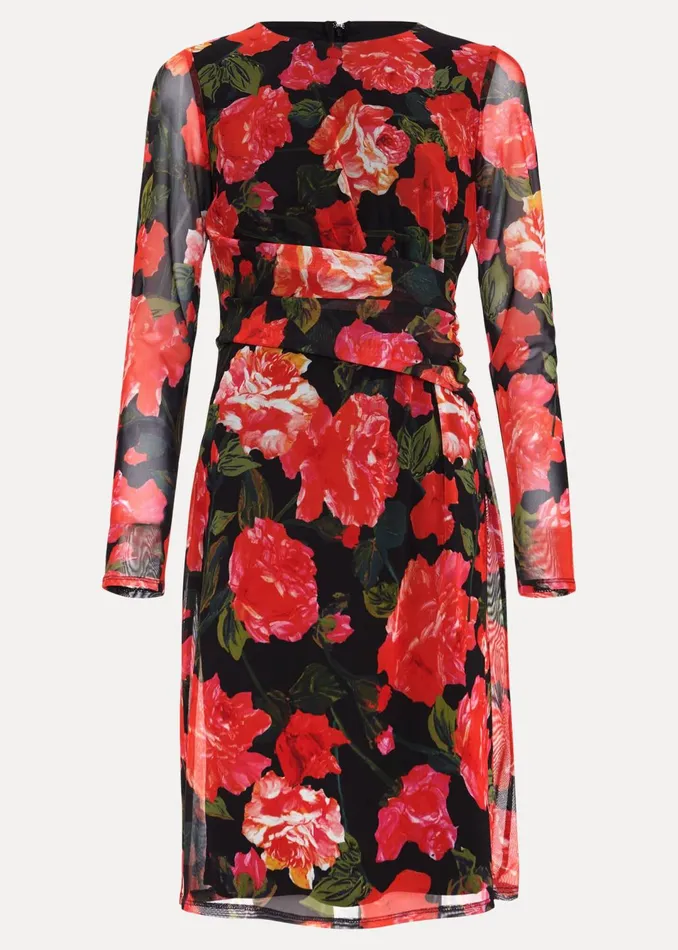 Women Phase Eight Dresses Roshni Mesh Floral Midi Dress