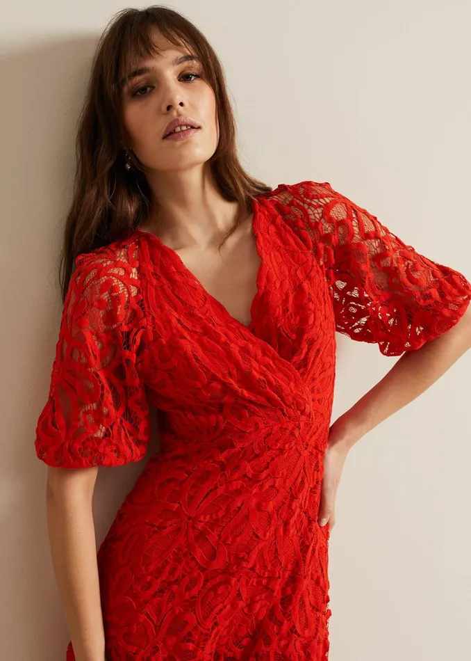 Women Phase Eight Dresses Senna Lace Midi Dress