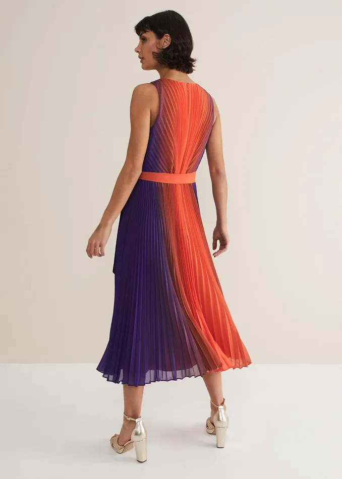 Women Phase Eight Dresses Simara Ombre Pleated Midi Dress
