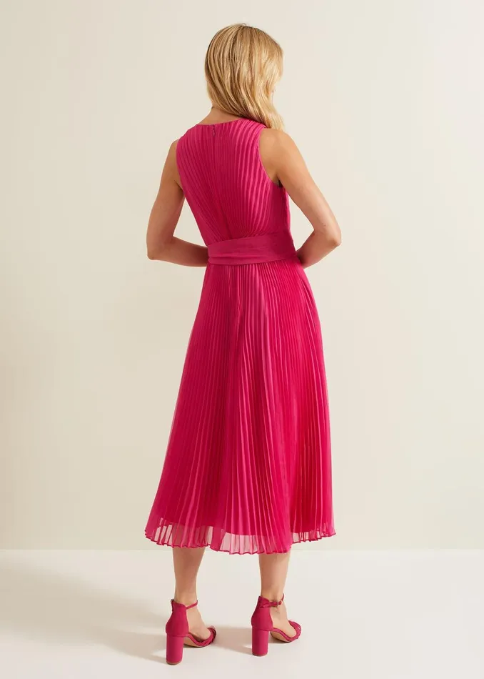 Women Phase Eight Dresses Simara Pleated Midi Dress