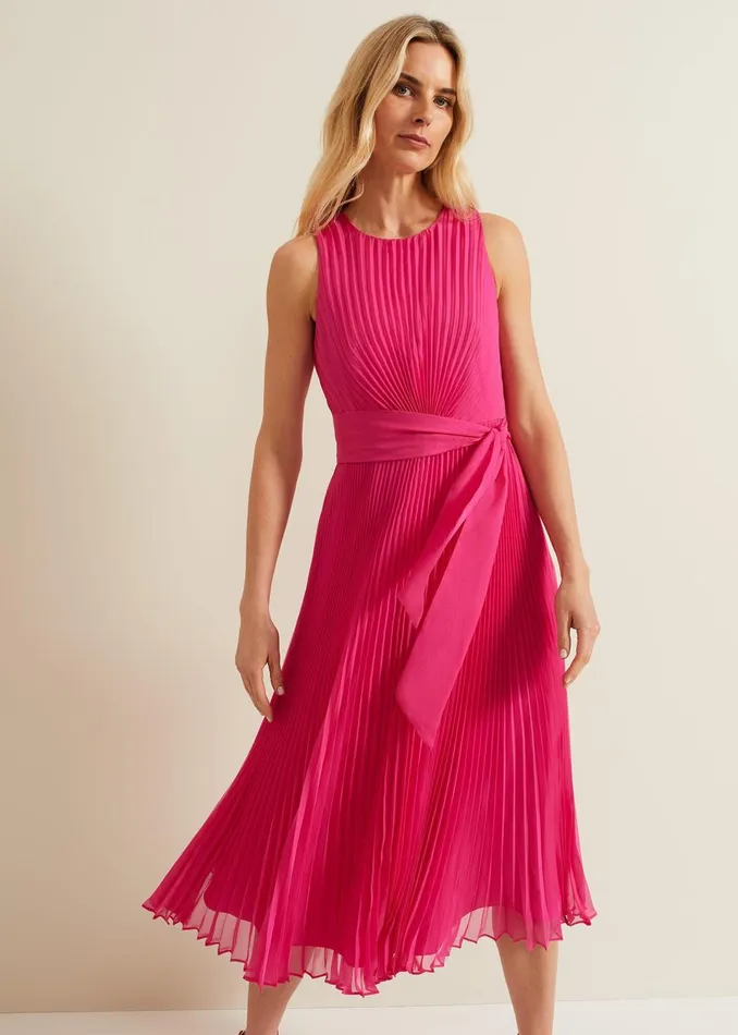 Women Phase Eight Dresses Simara Pleated Midi Dress