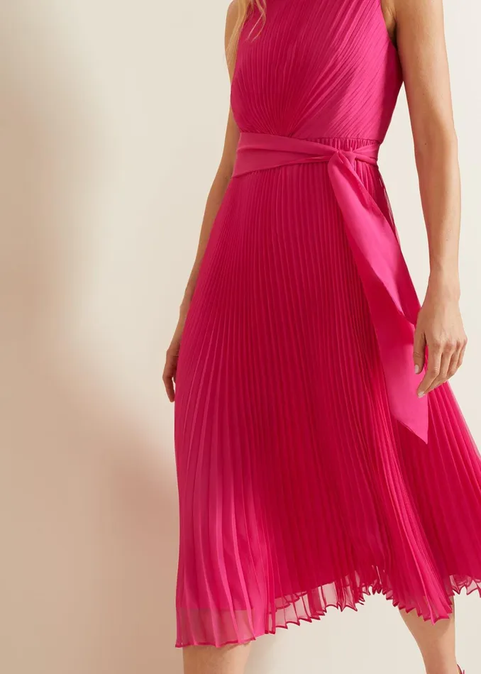 Women Phase Eight Dresses Simara Pleated Midi Dress
