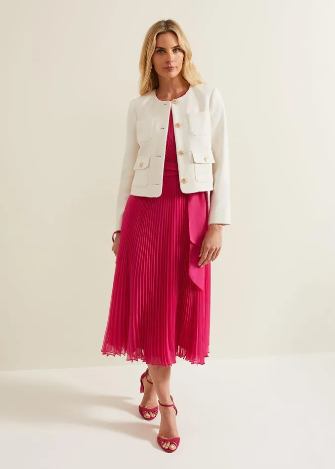 Women Phase Eight Dresses Simara Pleated Midi Dress