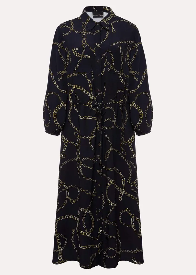 Women Phase Eight Dresses Tana Chain Print Shirt Midi Dress