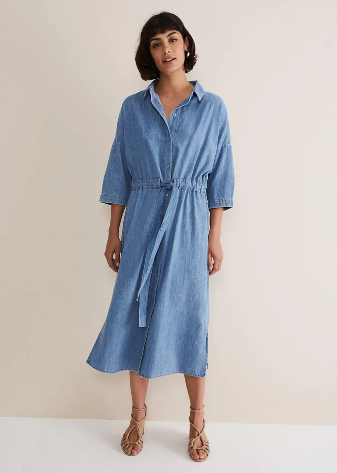 Women Phase Eight Dresses Tilda Chambray Dress