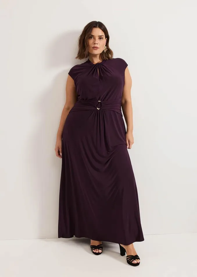 Women Phase Eight Dresses Tolly Burgundy Jersey Maxi Dress