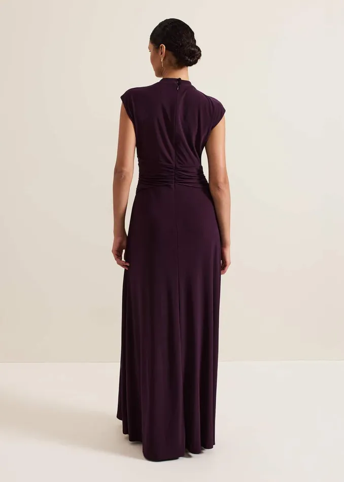 Women Phase Eight Dresses Tolly Burgundy Jersey Maxi Dress