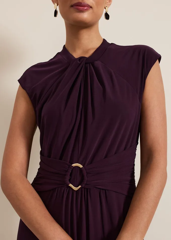 Women Phase Eight Dresses Tolly Burgundy Jersey Maxi Dress