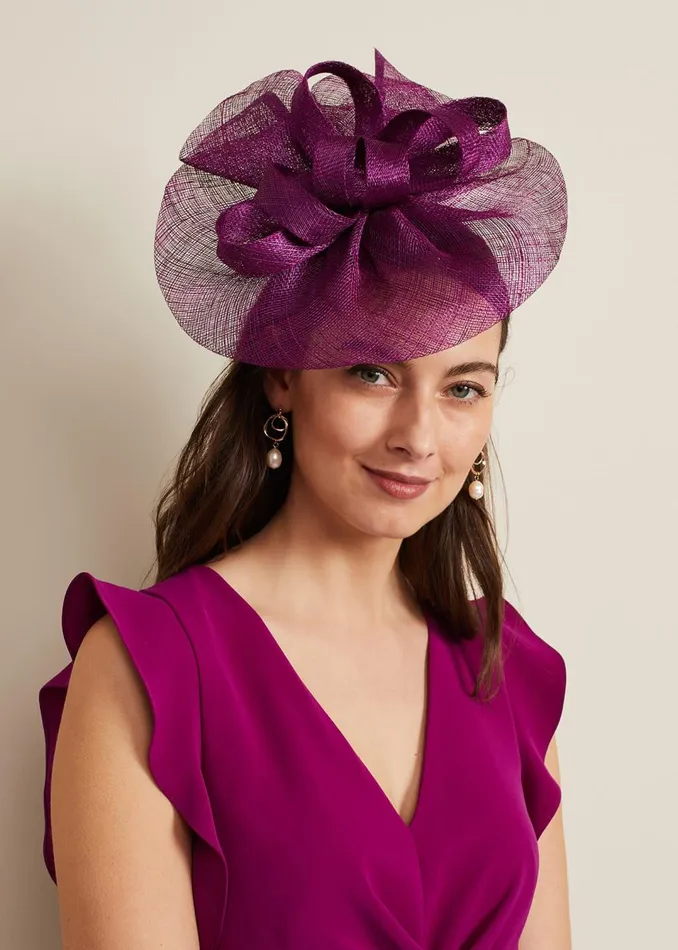 Women Phase Eight Fascinators and Hats Freeform Bow Disc Fascinator