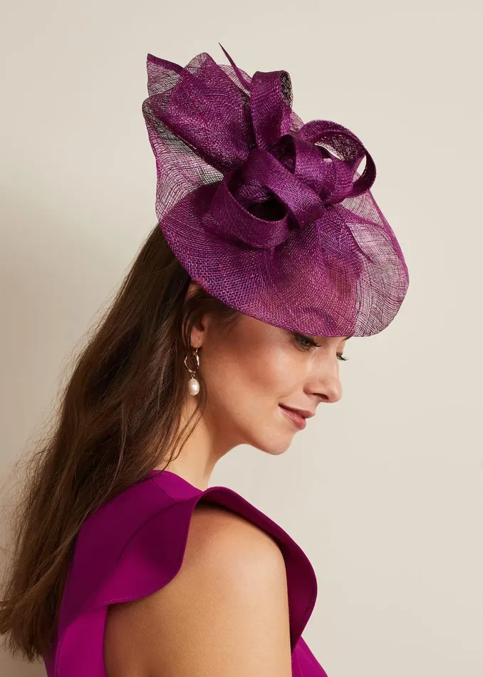 Women Phase Eight Fascinators and Hats Freeform Bow Disc Fascinator