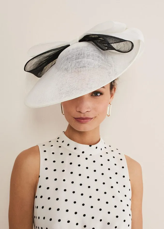 Women Phase Eight Fascinators and Hats Ivory Bow Hat Fascinator