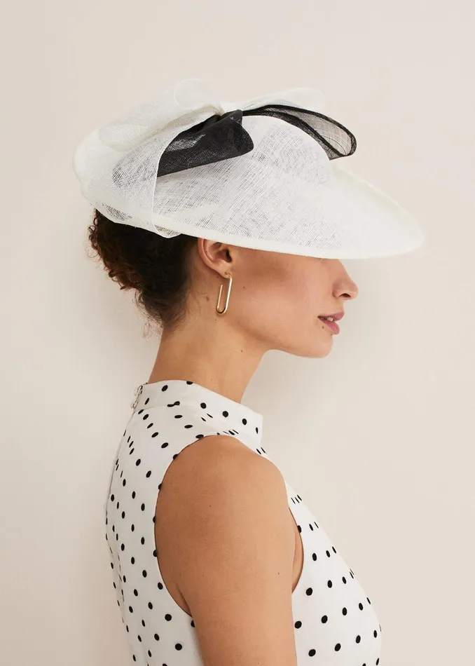Women Phase Eight Fascinators and Hats Ivory Bow Hat Fascinator