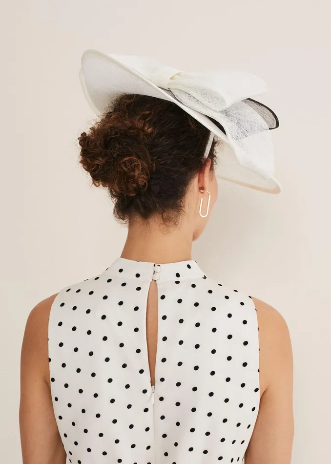 Women Phase Eight Fascinators and Hats Ivory Bow Hat Fascinator