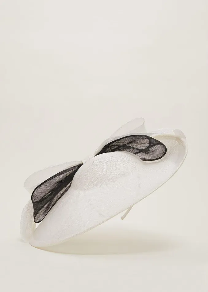Women Phase Eight Fascinators and Hats Ivory Bow Hat Fascinator