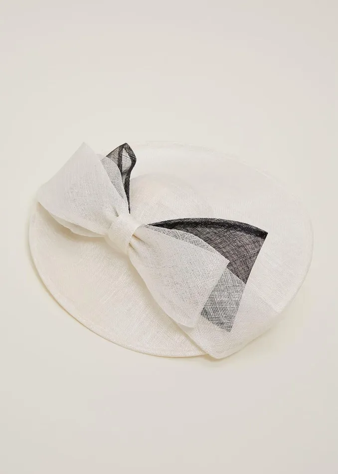 Women Phase Eight Fascinators and Hats Ivory Bow Hat Fascinator