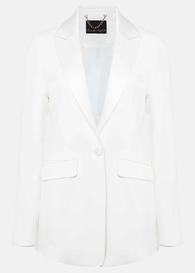 Women Phase Eight Jackets Beatriz White Satin Bridal Blazer