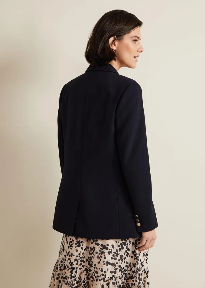 Women Phase Eight Jackets Elandra Navy Tux Blazer
