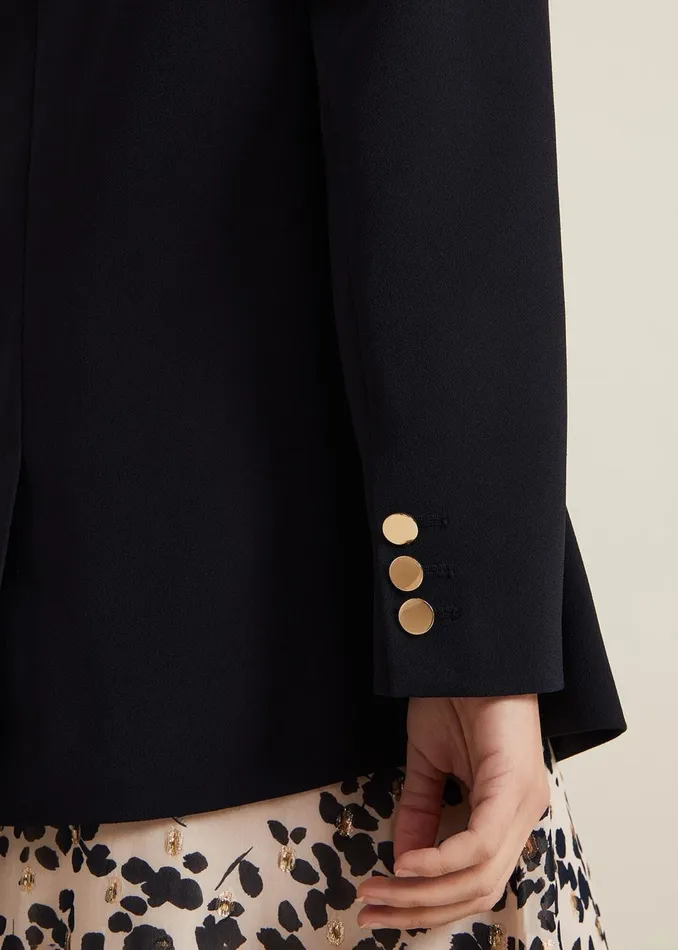 Women Phase Eight Jackets Elandra Navy Tux Blazer