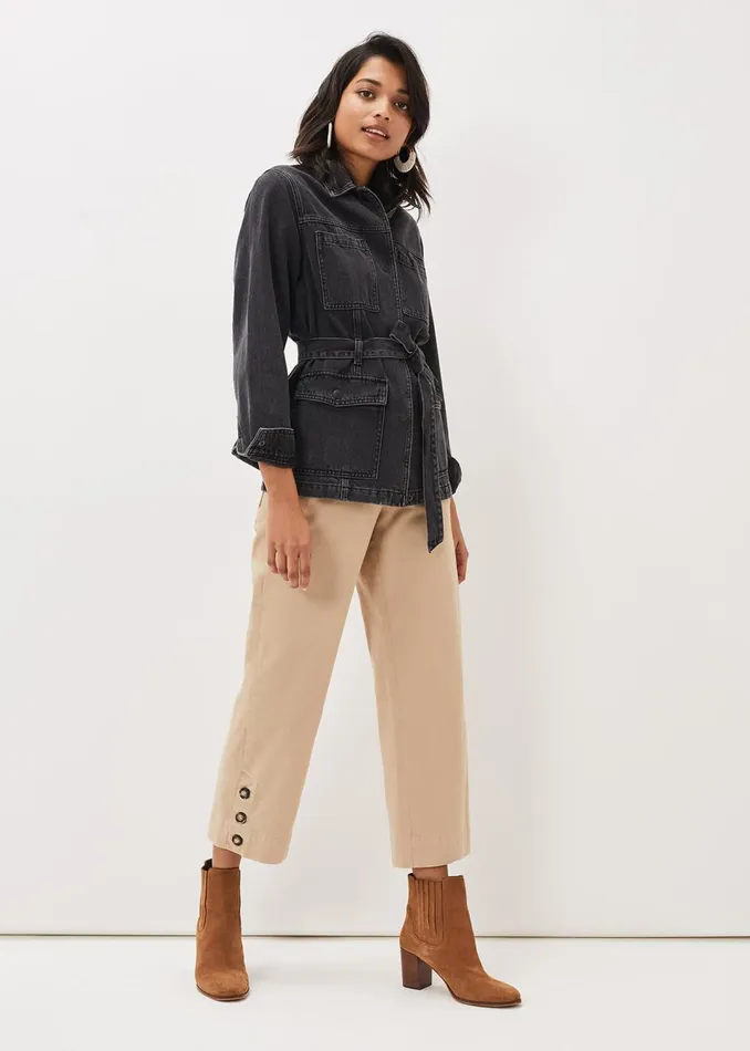 Women Phase Eight Jackets Jannah Denim Belted Shacket