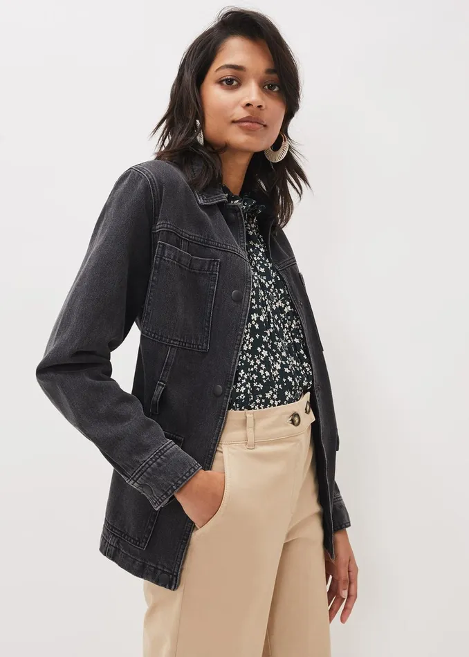 Women Phase Eight Jackets Jannah Denim Belted Shacket