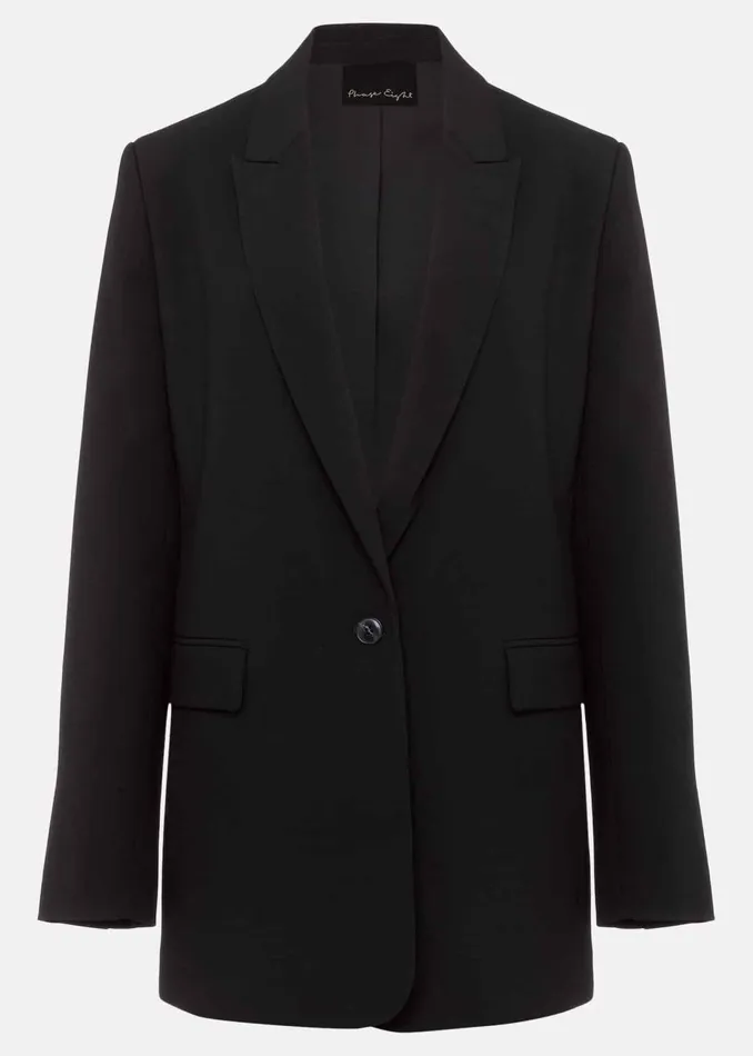 Women Phase Eight Jackets Neah Black Crepe Blazer